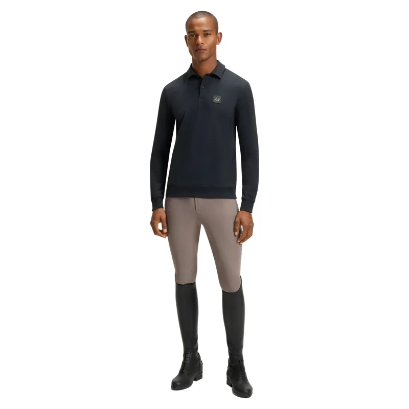 BOSS Equestrian Luis Mens Polo Sweatshirt - Sky Captain -2
