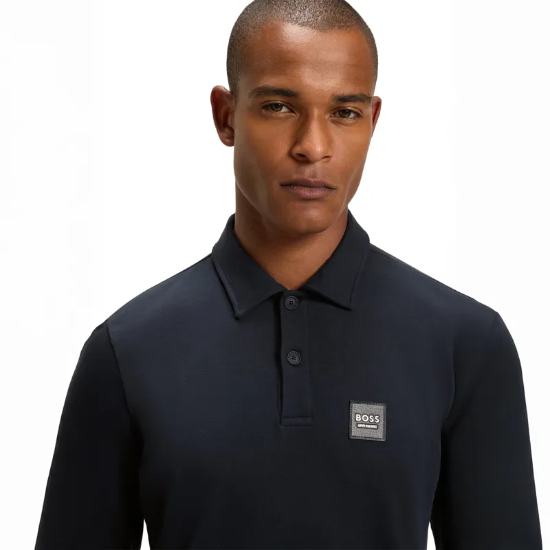 BOSS Equestrian Luis Mens Polo Sweatshirt - Sky Captain -4