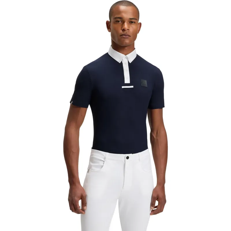 BOSS Equestrian Marty Honeycomb Mens Show Shirt - Sky Captain