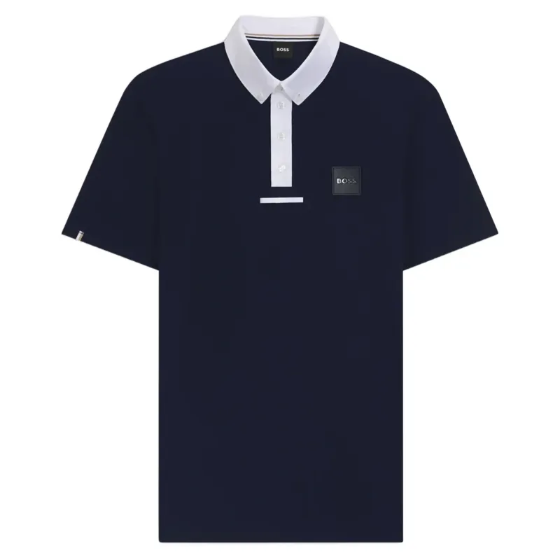 BOSS Equestrian Marty Honeycomb Mens Show Shirt - Sky Captain-1