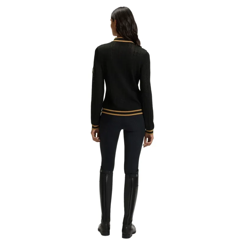 BOSS Equestrian Pam Womens Long Sleeve Polo Shirt - Black -5
