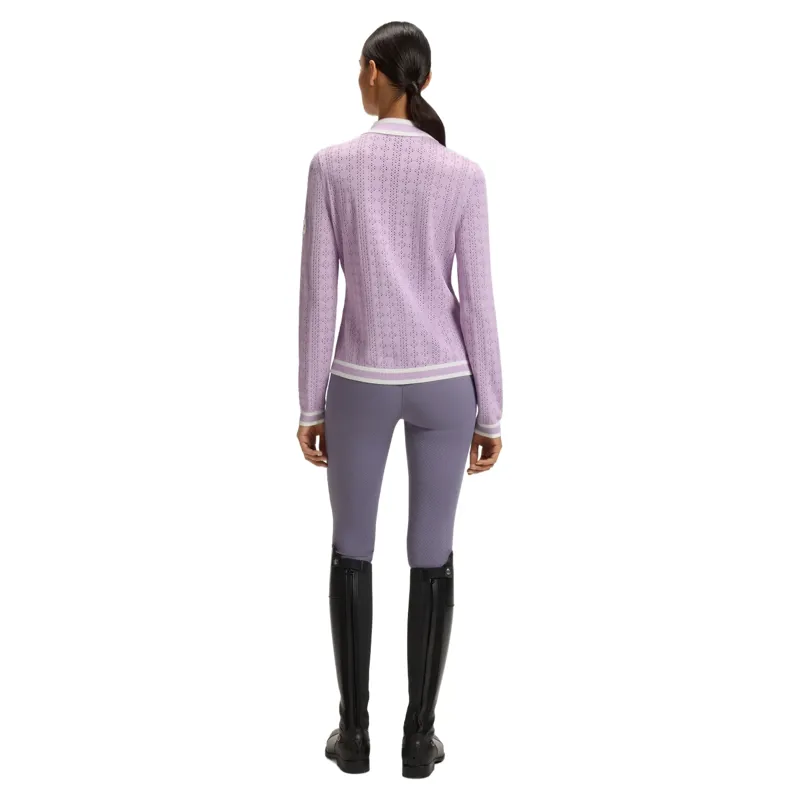 BOSS Equestrian Pam Womens Long Sleeve Polo Shirt - Orchid -5