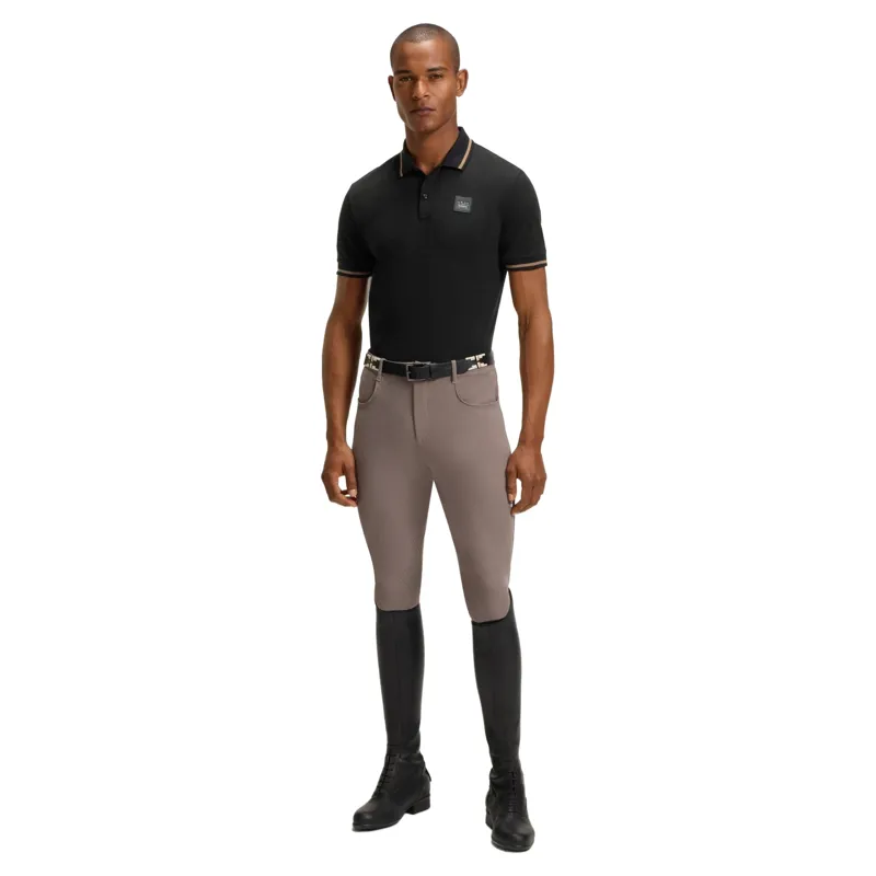 BOSS Equestrian Paul Mens Patch Polo Shirt - Black -4