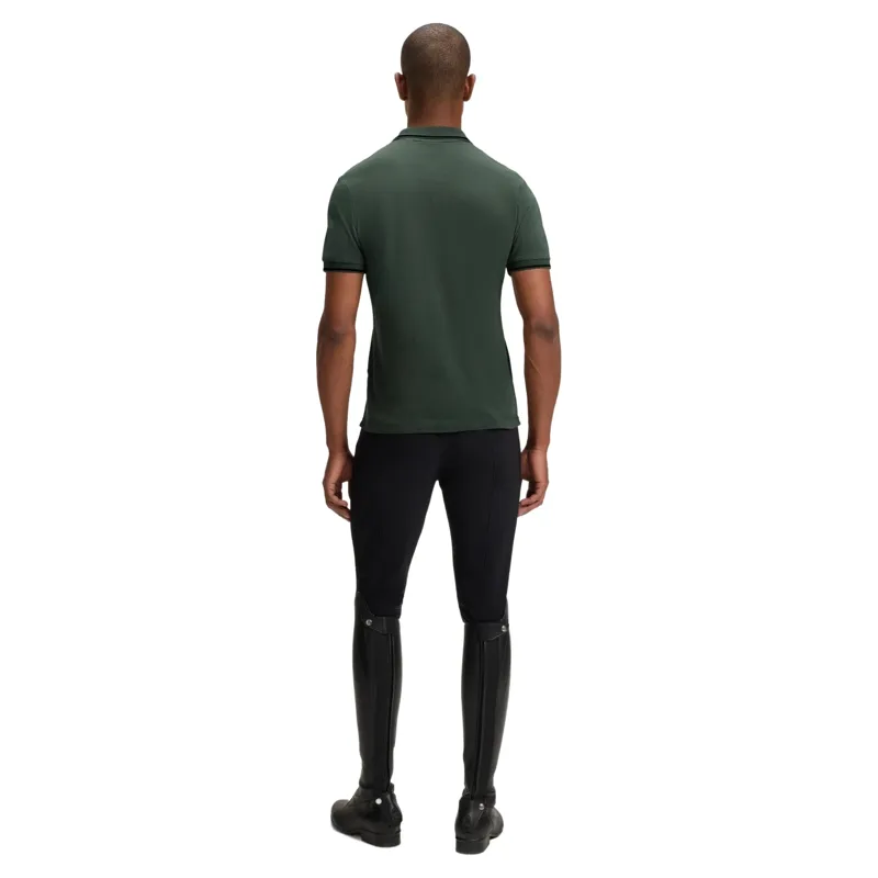 BOSS Equestrian Paul Mens Patch Polo Shirt - Pine Grove -4