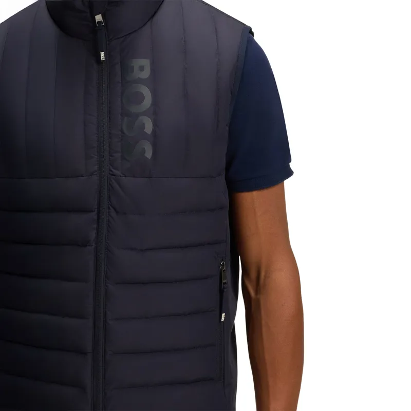 BOSS Equestrian Ruben Mens Gilet - Sky Captain -6