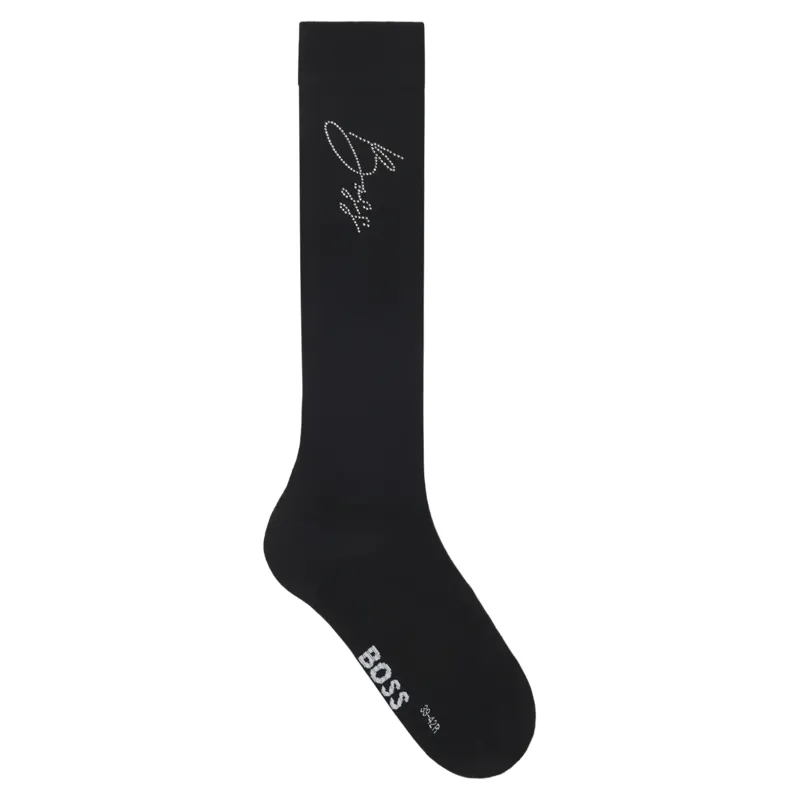 BOSS Equestrian Sally Crystal Womens Tall Riding Socks - Black 
