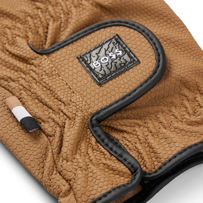 BOSS Equestrian Hybrid Adults Riding Gloves - Camel-1