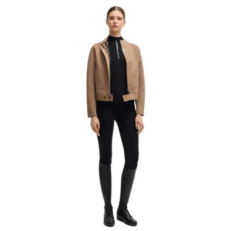 BOSS Equestrian Maira Ladies Half Zip Training Shirt - Black Stripes-5