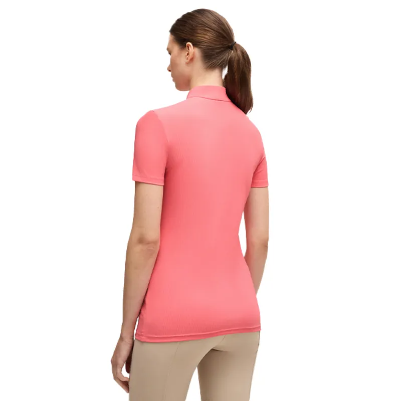 BOSS Equestrian Maira Ladies Half Zip Training Shirt - Pink Stripes-3