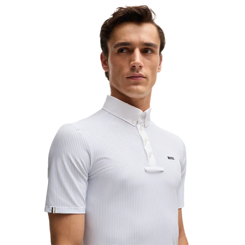 BOSS Equestrian Marty Mens Show Shirt - Pinstripes Niagara-3