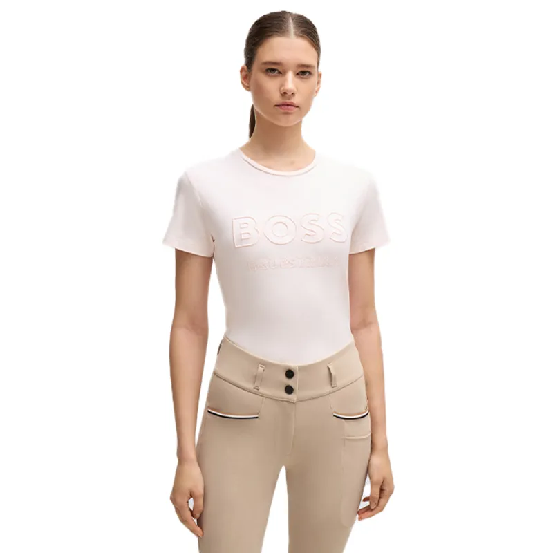 BOSS Equestrian Maya Ladies Logo T-Shirt - Pearl