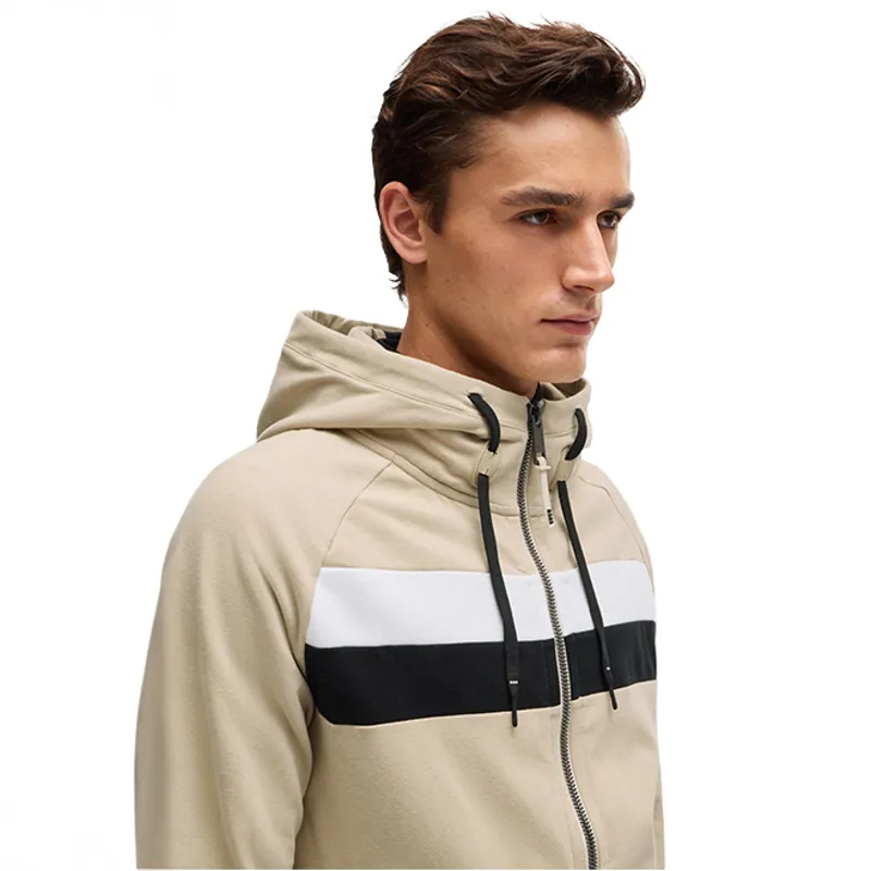 BOSS Equestrian River Zip Mens Hoodie - Sand-3