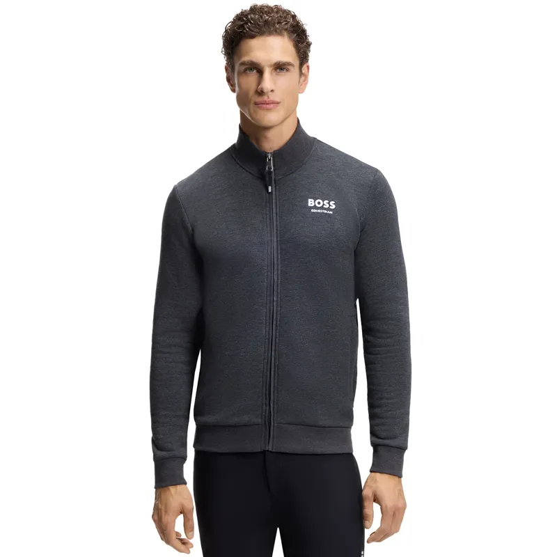 BOSS Equestrian Holiday Rome Mens Training Sweatshirt - Dark Grey/Melange