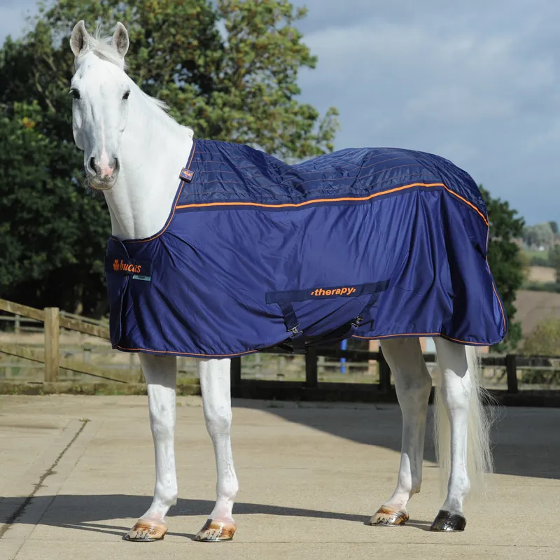 Bucas Therapy Cooler Rug - Navy/Orange-1