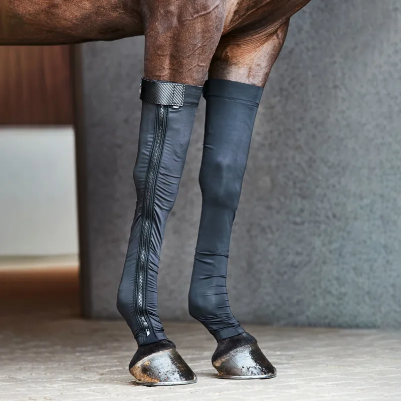 Catago FIR-Tech Horse Front Leg Stockings - Black