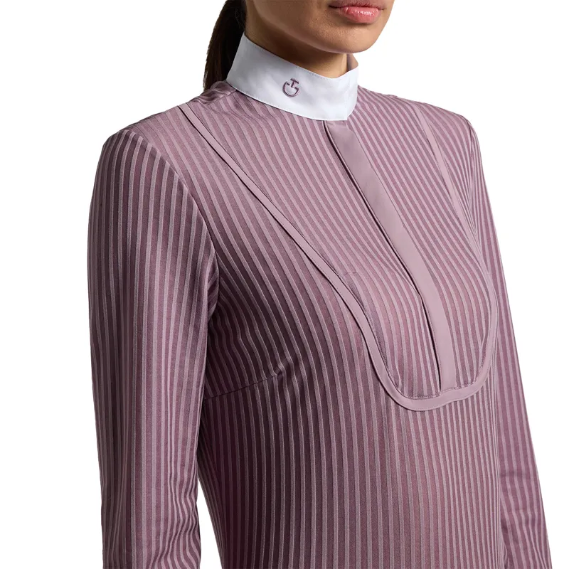 Cavalleria Toscana Womens Long Sleeve Competition Shirt - Grape Shake-2