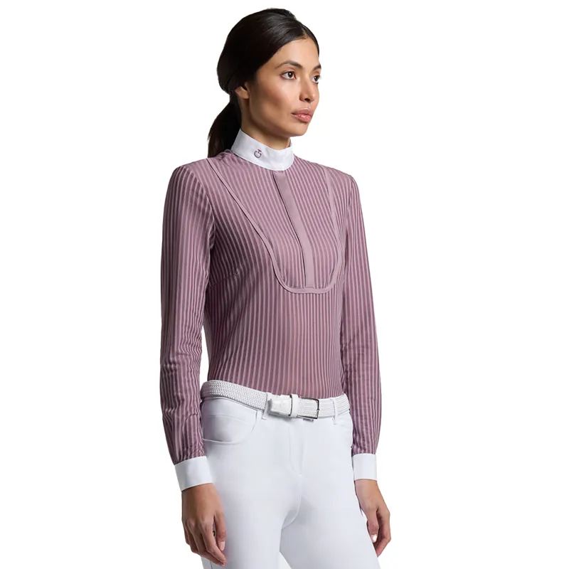 Cavalleria Toscana Womens Long Sleeve Competition Shirt - Grape Shake