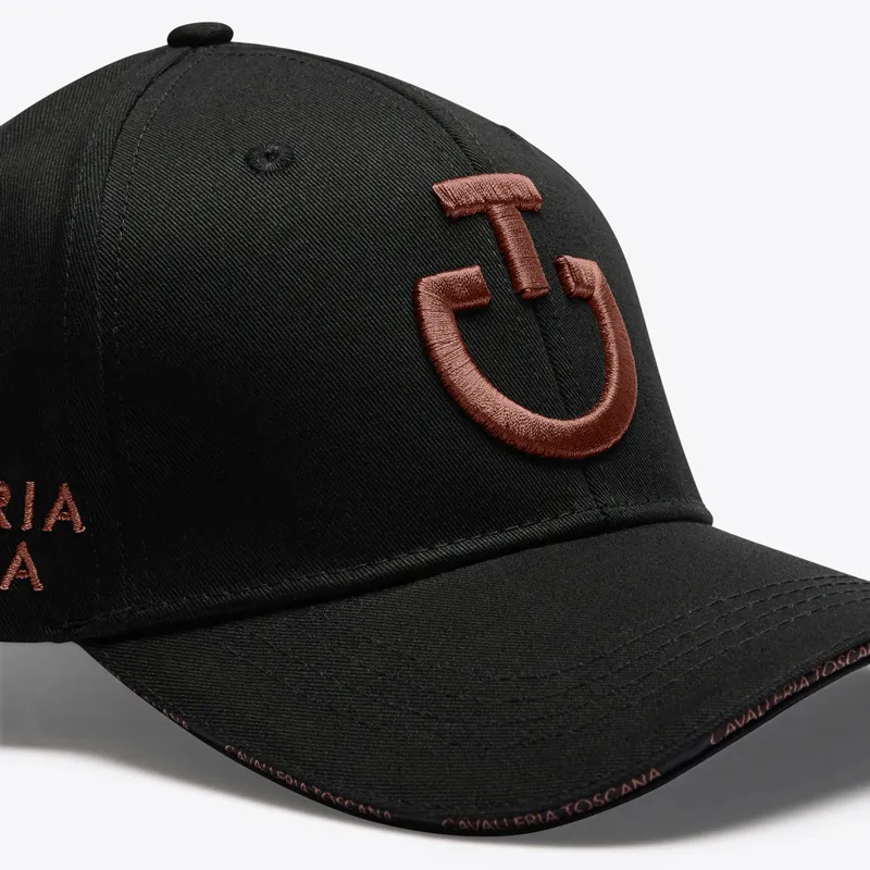 Cavalleria Toscana Logo Cotton Cap - Black/Mink-3