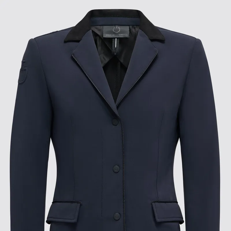 Cavalleria Toscana GP Zip Junior Girls Show Jacket - Navy-2