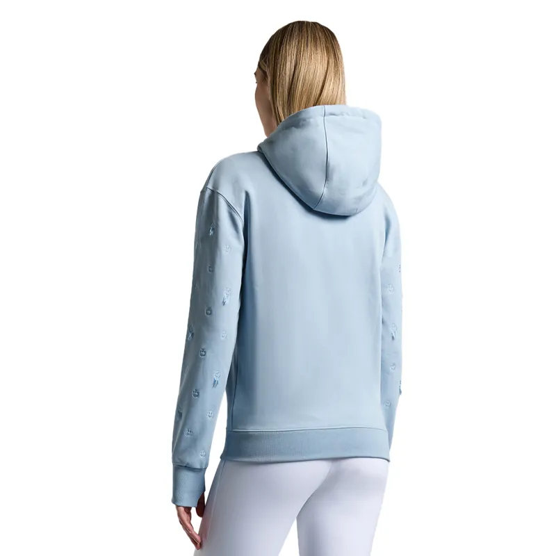 Cavalleria Toscana Diagonal Zip Ladies Hoodie - Blue Fog-1
