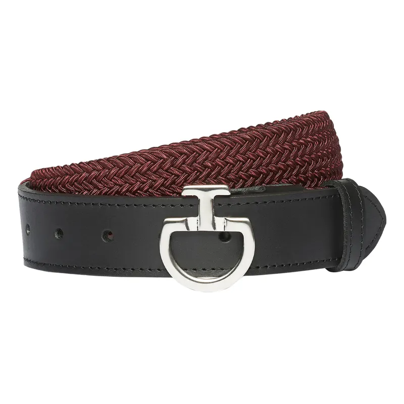 Cavalleria Toscana Younger Rider Junior Elasticated Belt - Bordeaux