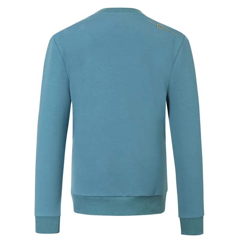 Covalliero Sequin Emblem Junior Girls Sweater - Deep Water-1