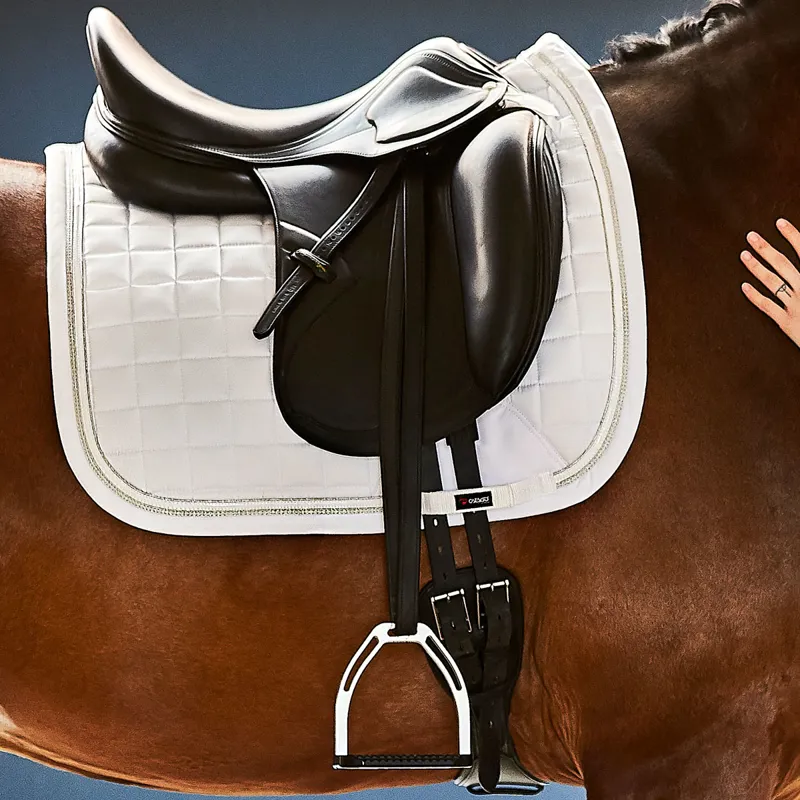 Catago FIR-Tech Elegant Dressage Saddlecloth - White-1