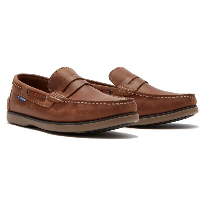Chatham Shanklin Premium Leather Mens Loafers - Tan