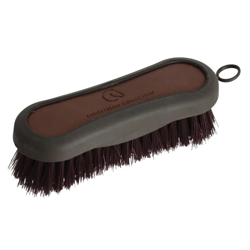 Coldstream Faux Leather Face Brush - Brown/Black