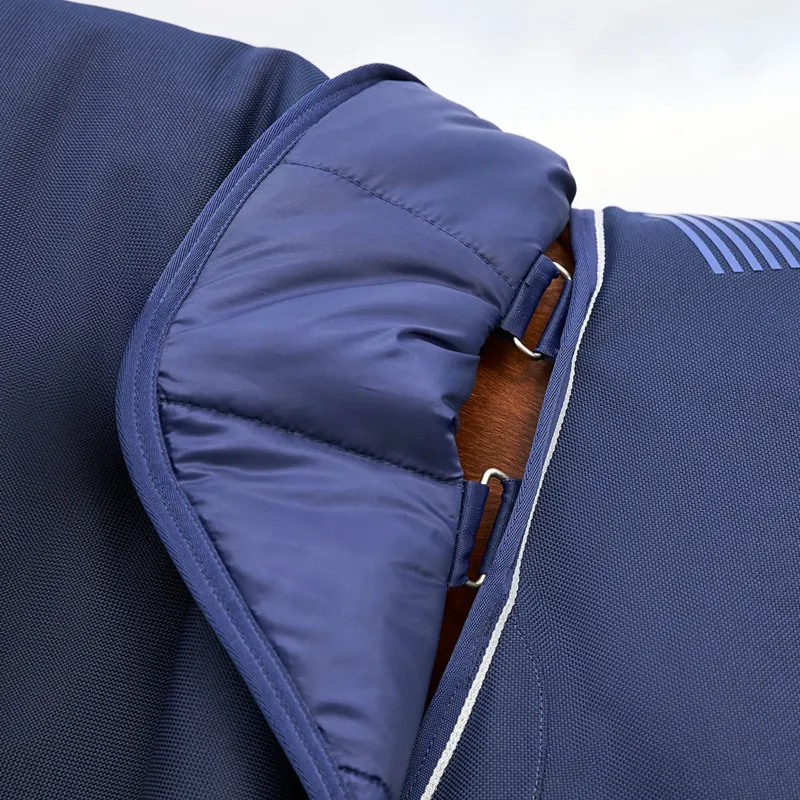 WeatherBeeta ComFiTec Ultra 220g Detach-A-Neck Turnout Rug - Navy-2