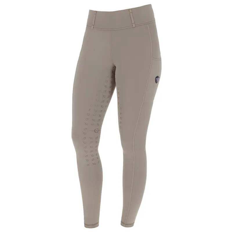 Covalliero Full Grip Ladies Riding Tights - Taupe-2