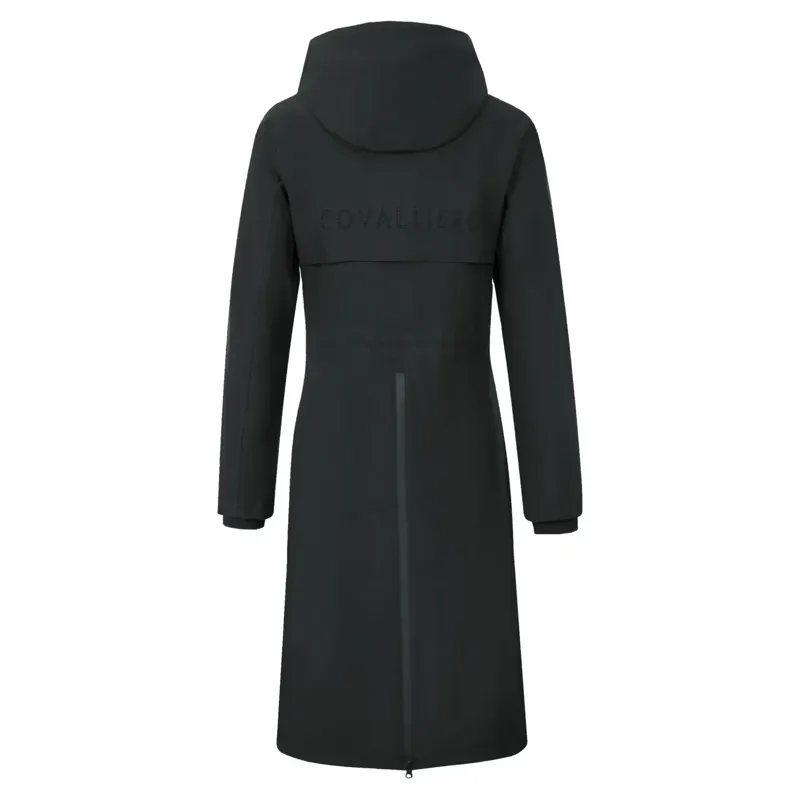 Covalliero Waterproof Womens Long Raincoat - Black-1