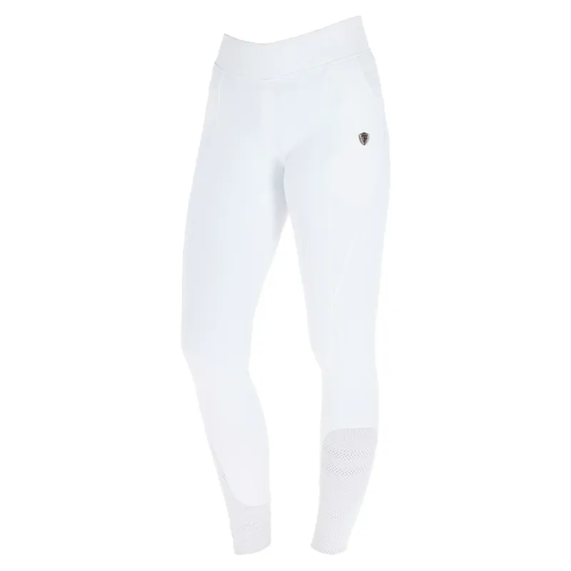Covalliero Summer Full Grip Womens Riding Tights - White