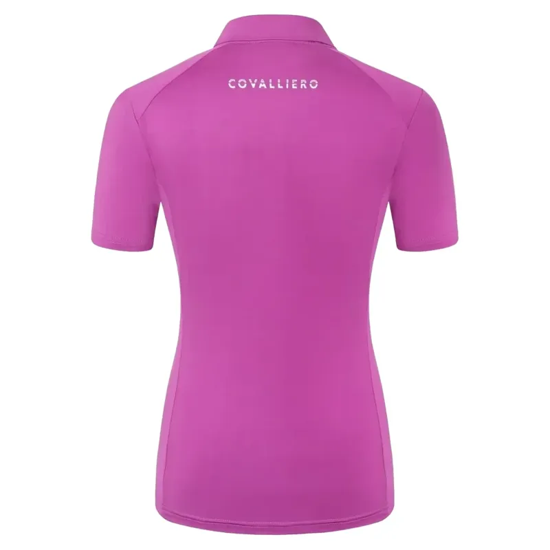 Covalliero Zip Womens Polo Shirt - Light Berry-1