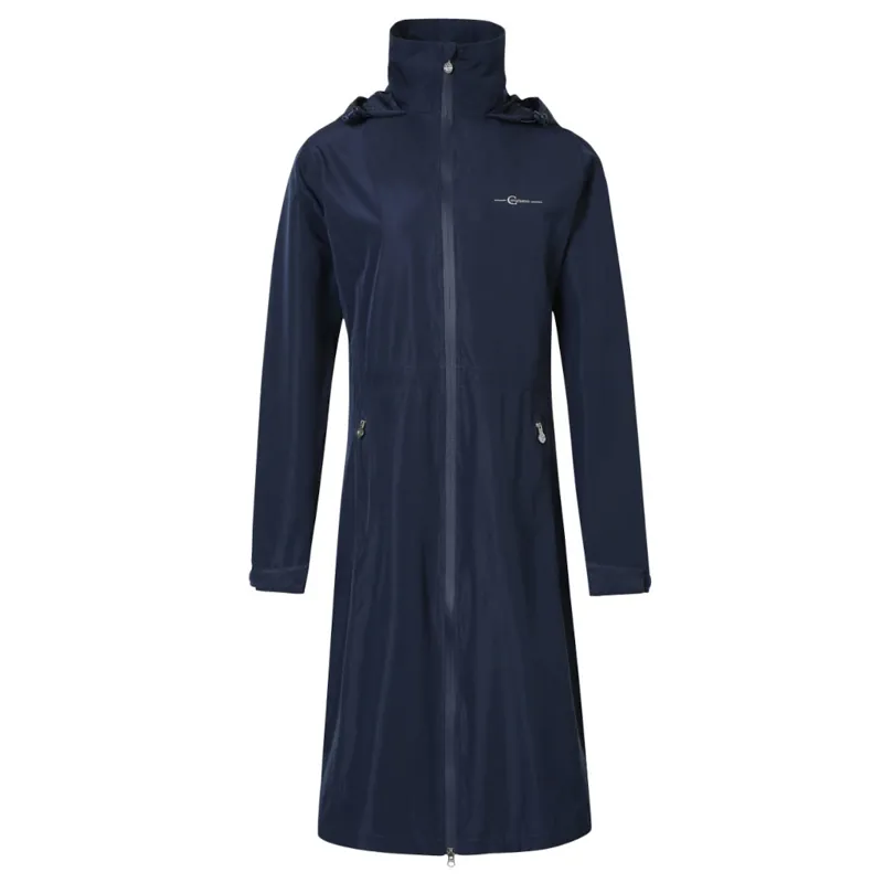 Covalliero Raincoat Womens Long Waterproof Jacket - Navy-3