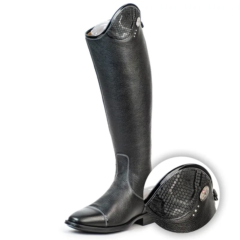 DeNiro Salentino Regal Unlaced Tall Riding Boots - Quick Black/Black