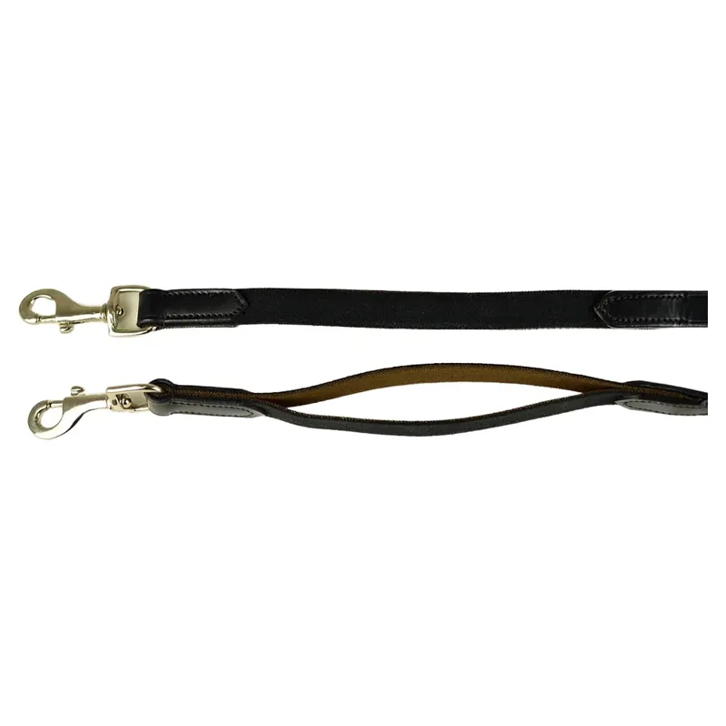 Dever Ascot Leather/Elastic Side Reins - Black-2