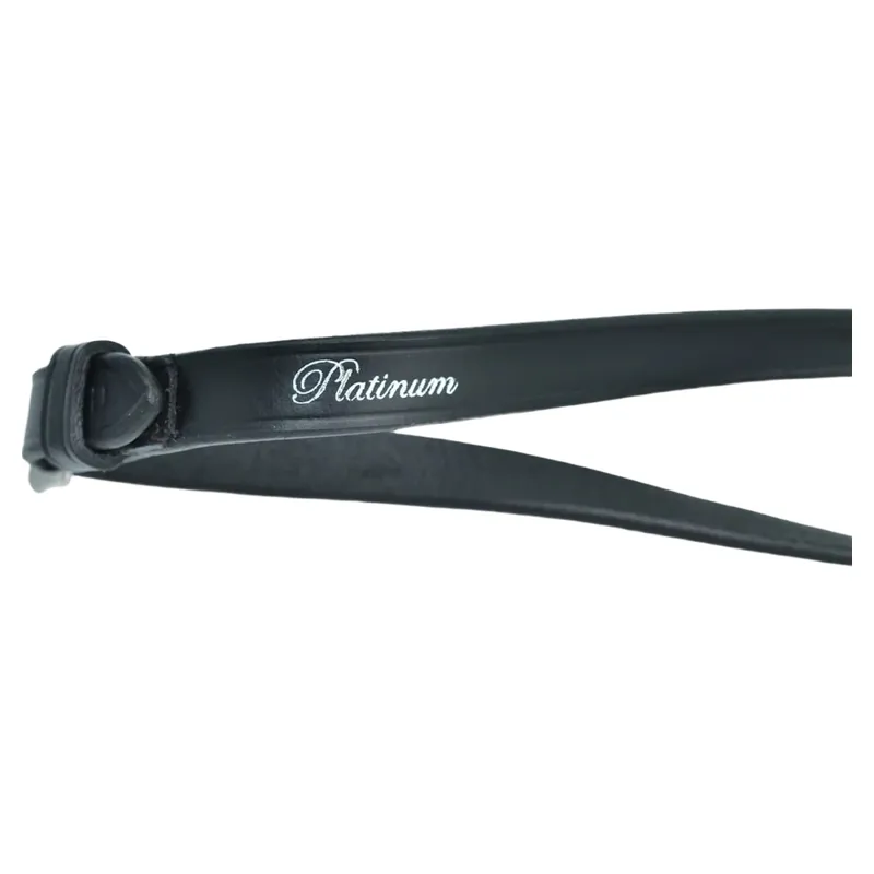 Dever Platinum Raised Bio Grip Reins - Black-2
