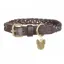 Digby and Fox Plaited Dog Collar - Brown