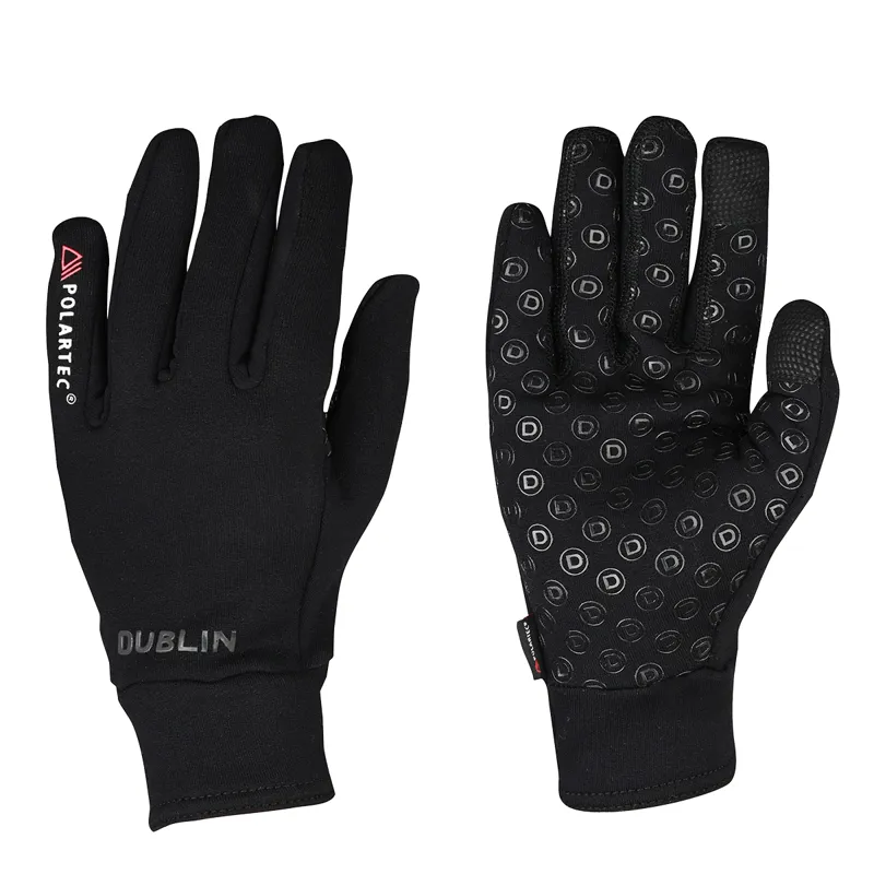 Dublin Polartec Fleece Adults Riding Gloves - Black