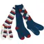 Dublin 3 Pack Tall Riding Socks - Navy/Red/White