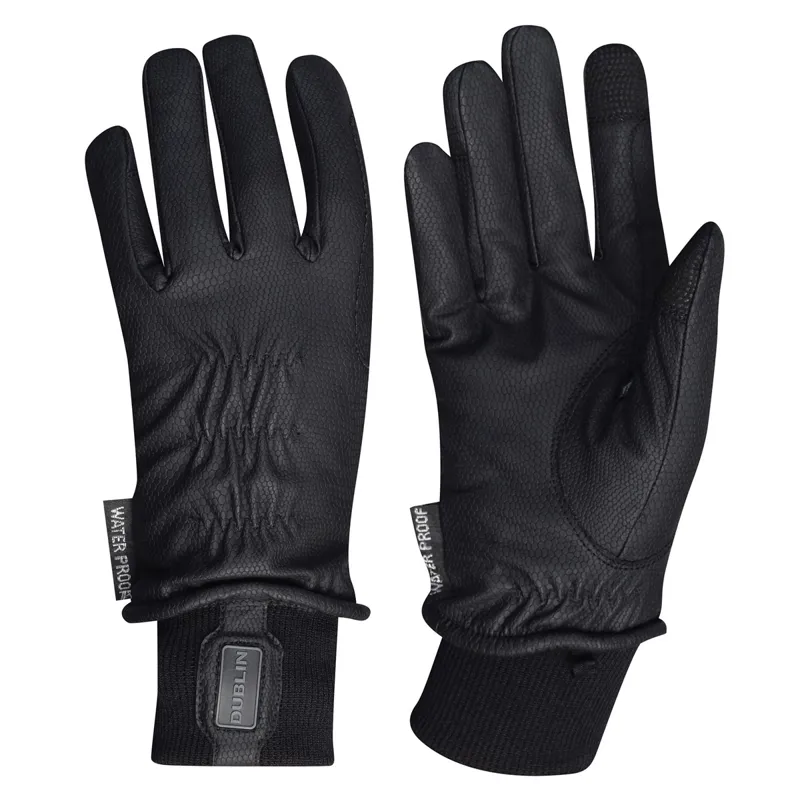 Dublin Synthetic Leather Thinsulate Adults Riding Gloves - Black