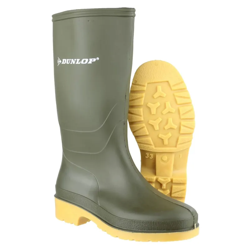 Dunlop Dulls Junior Wellington Boots - Green
