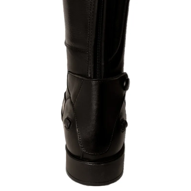 Dy'on Unlaced Tall Riding Boots - Small Calf - Black-6