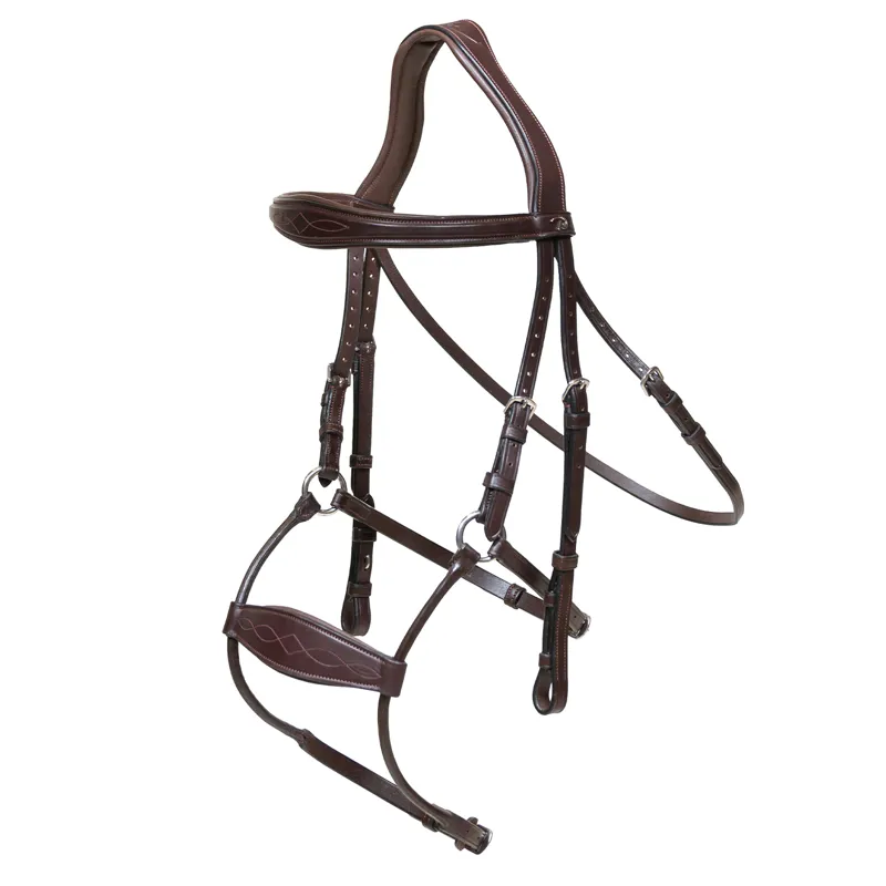 Dy'on Hybrid Anatomical Leather Noseband Bridle - Brown