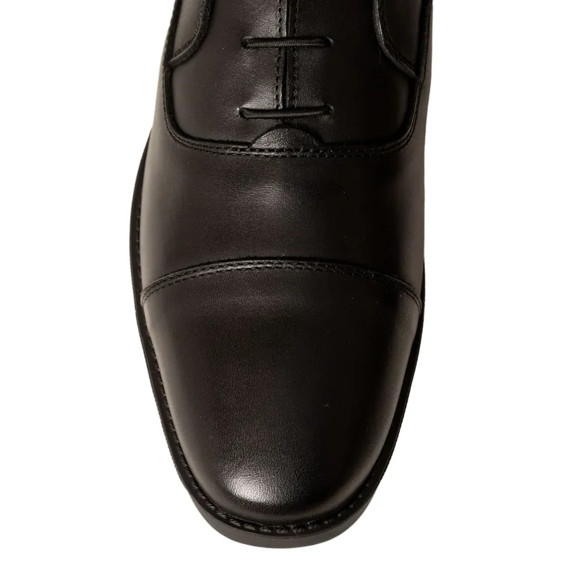 Dyon Laced Tall Riding Boots - Small Calf - Black-4
