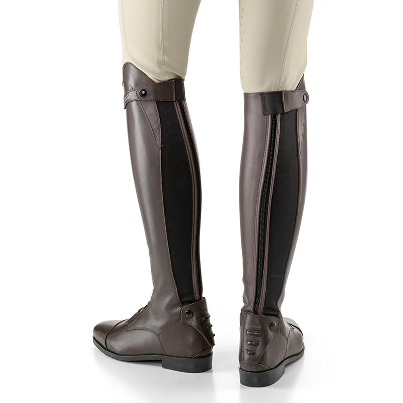EGO7 Orion Laced Tall Riding Boots - Large Calf - Brown-5