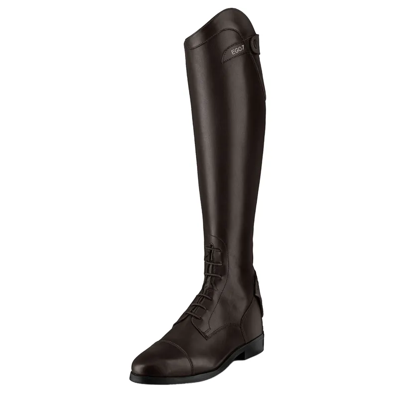 EGO7 Orion Laced Tall Riding Boots - Large Calf - Brown
