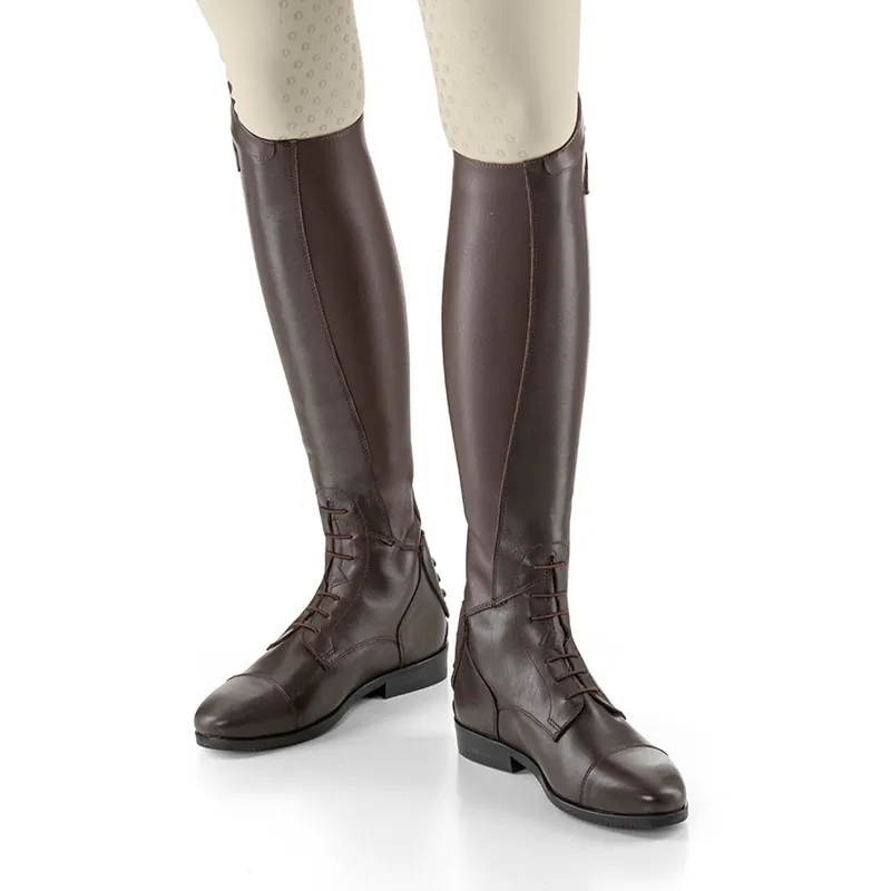 EGO7 Orion Laced Tall Riding Boots - Medium Calf - Brown-3