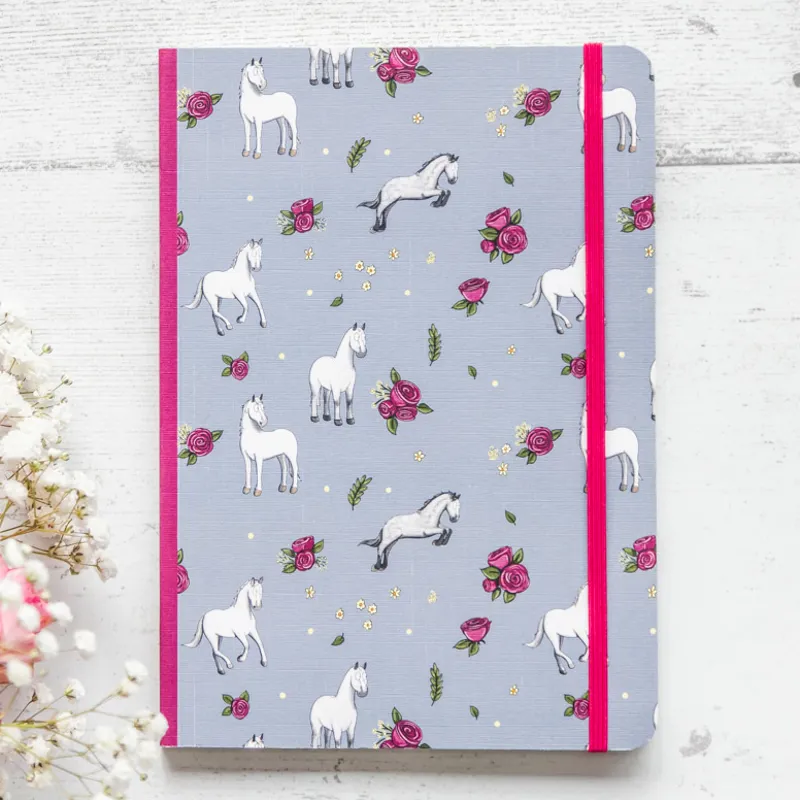 Emily Cole Soft Cover Notebook - Grey Horse